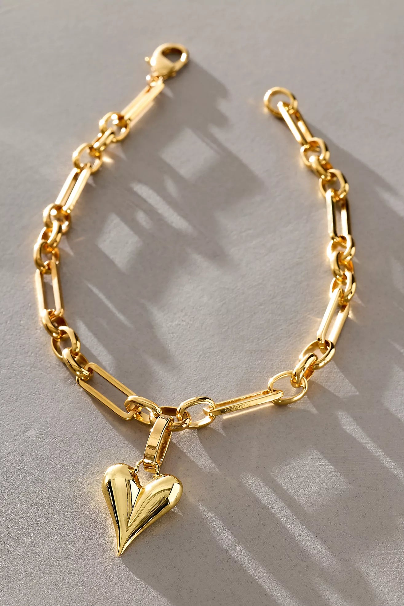 Paula Rosen Riley Heart Necklace - gold