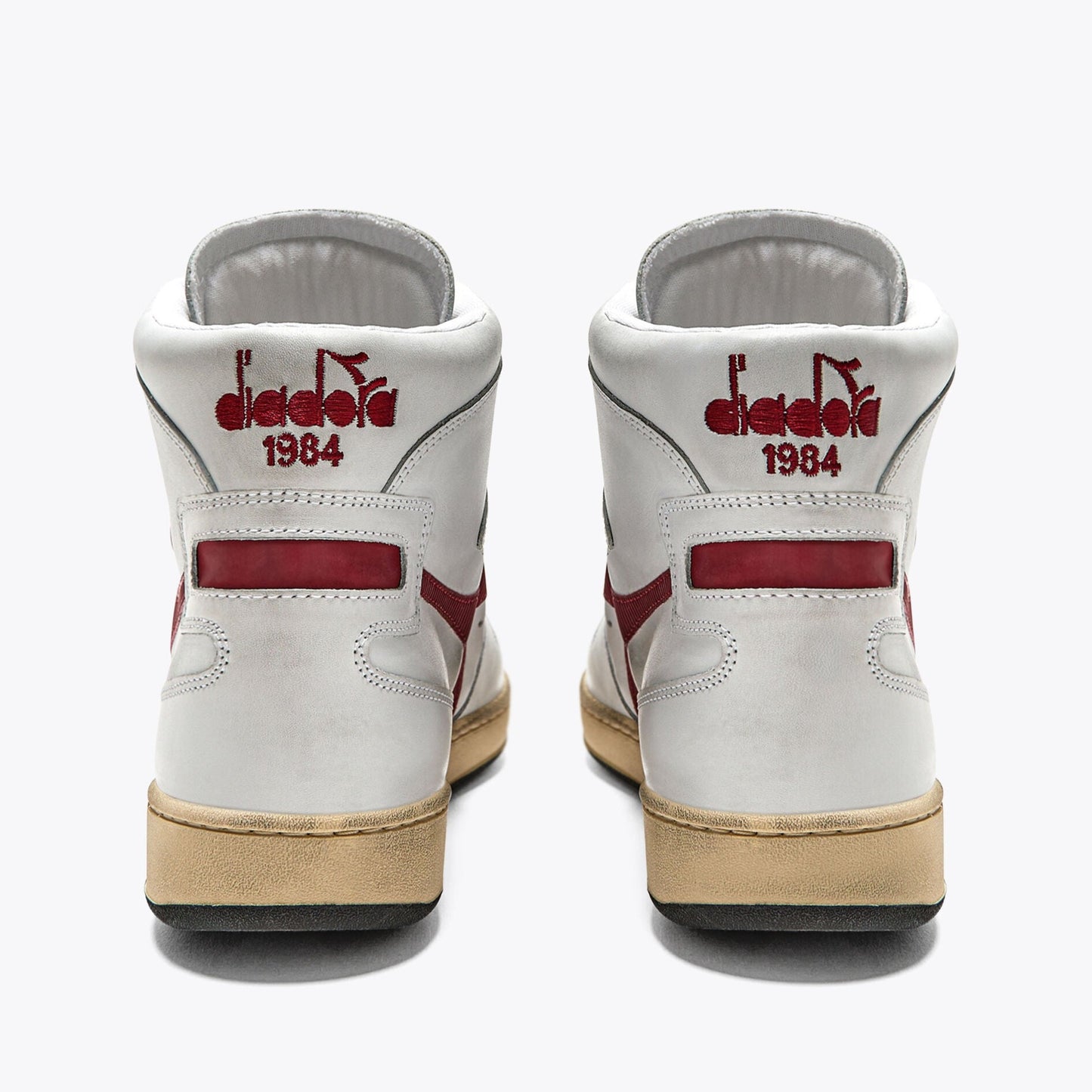 Diadora MI Basket Used - White/Garnet