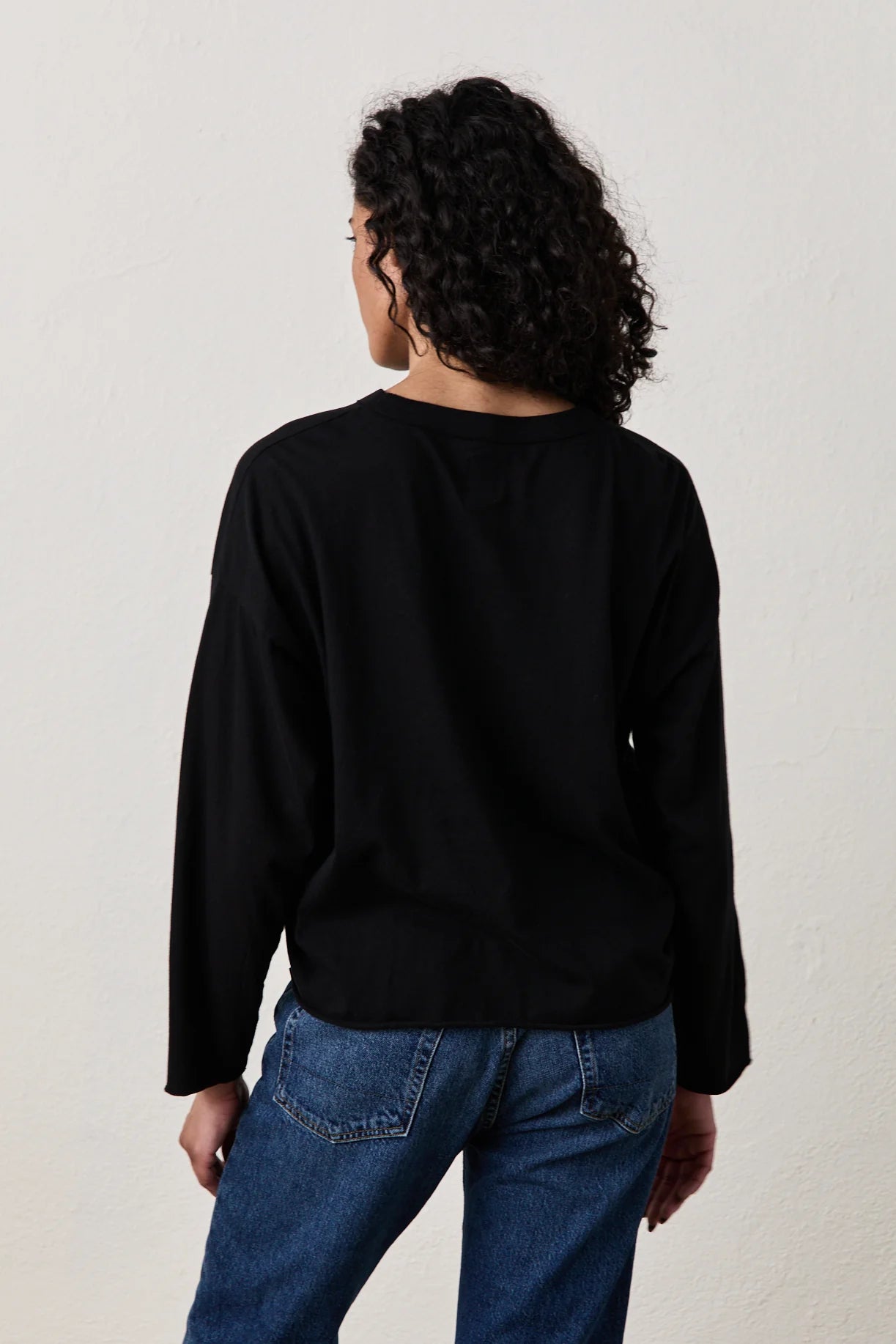 NSF Loffler L/S Boxy Crew- Black