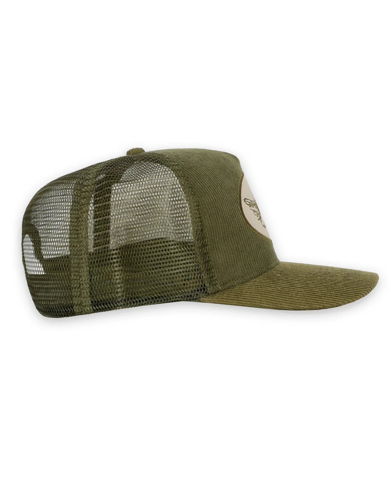 Boys Lie Olive Corduroy Trucker Hat