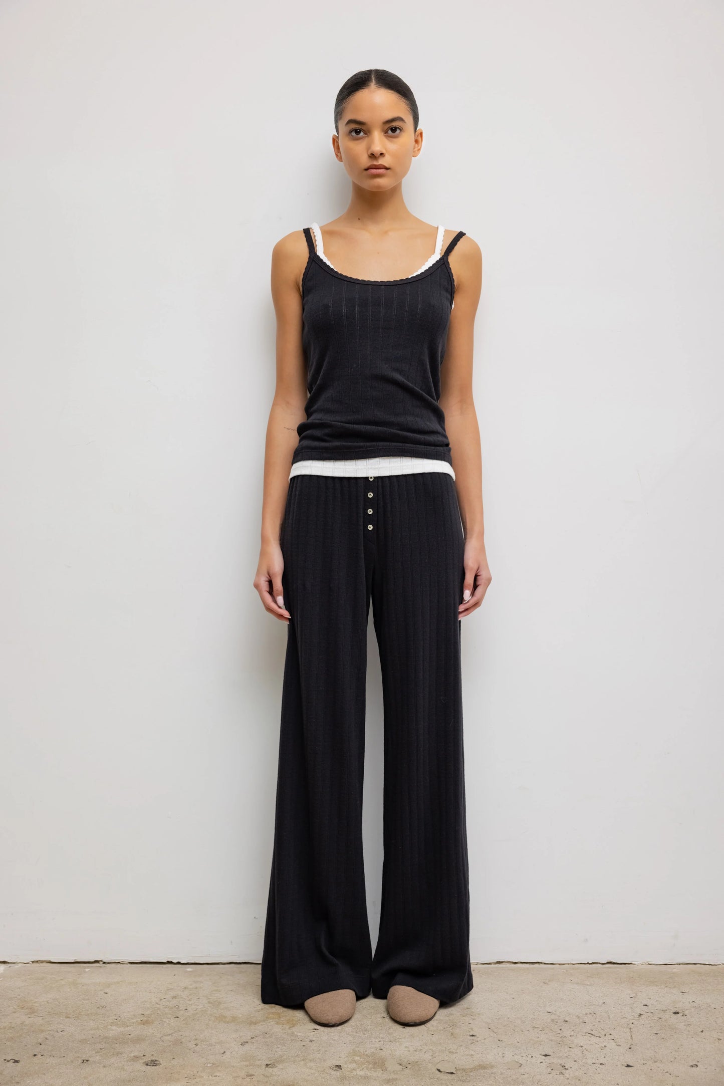LESET POINTELLE BOXER PANT- Black