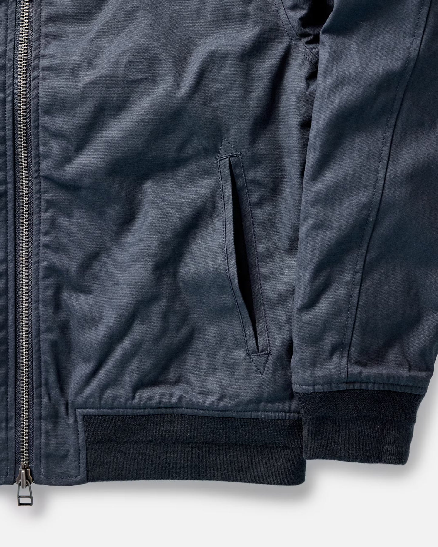 Taylor Stitch The Insulated Bomber Jacket- Dark Navy Dry Wax