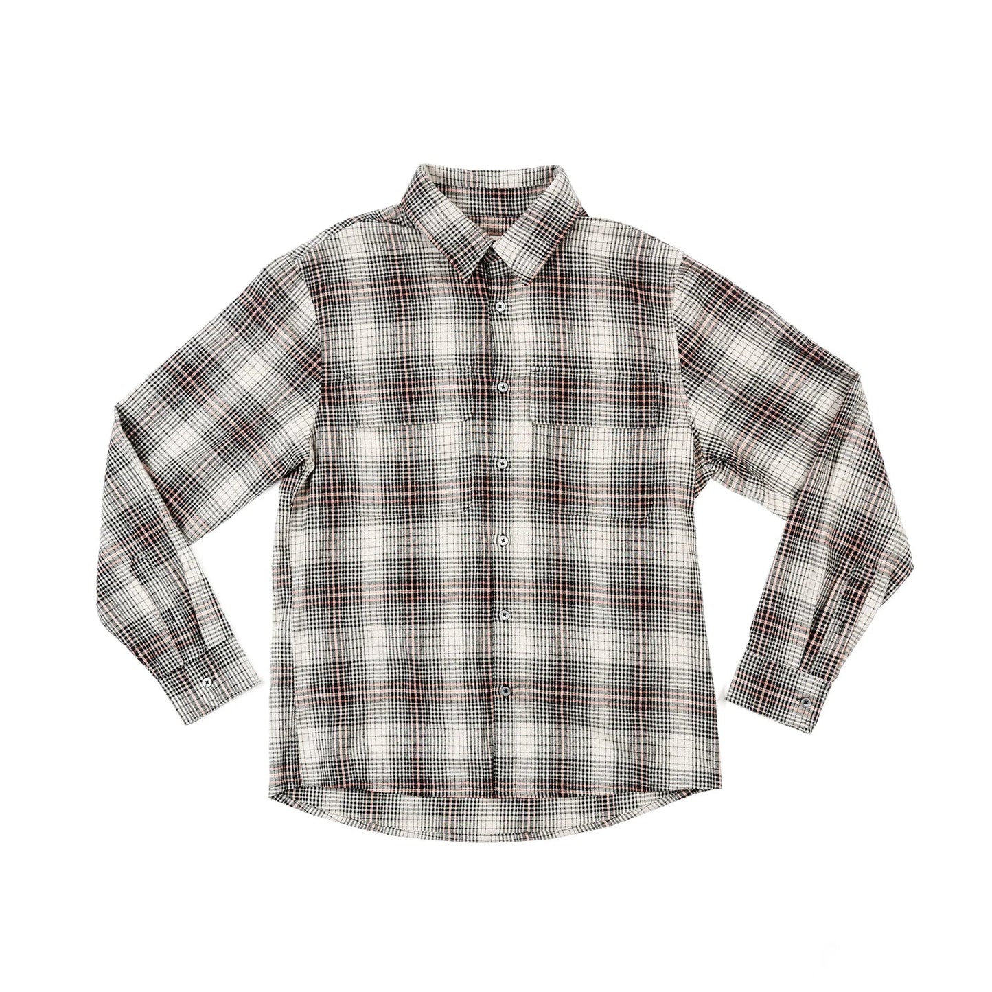 ARIKO LA Summer Softy Plaid Shirt- Black/Red