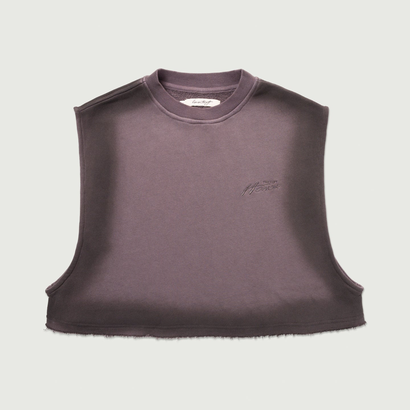 Honor the Gift Cropped Spray Muscle Top- Black