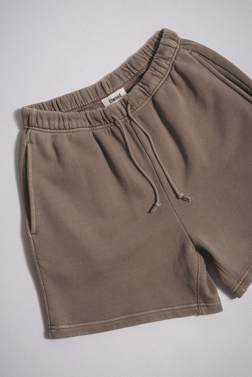 Elwood Clothing Core Sweatshort - Vintage Brown