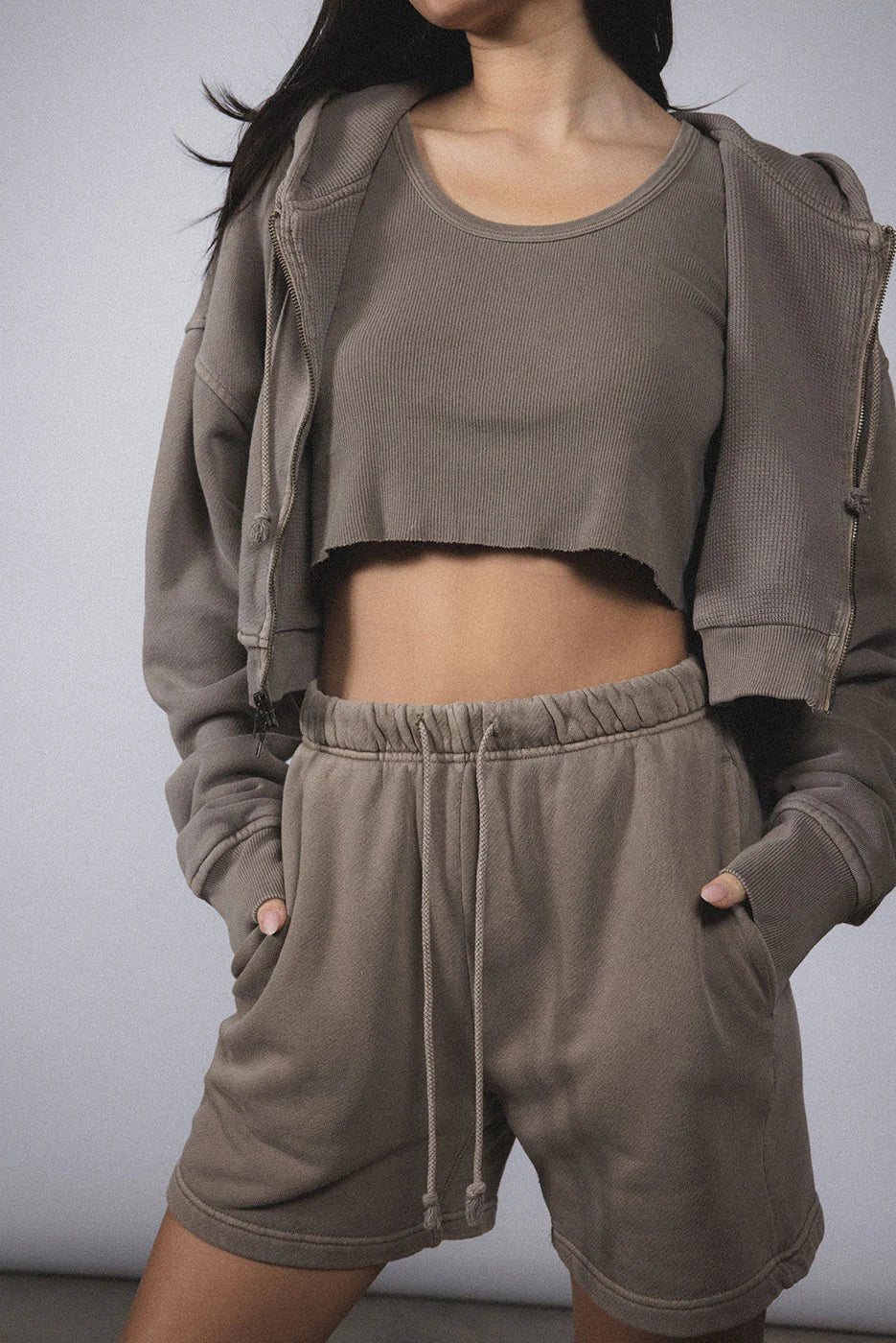 Elwood Clothing Core Sweatshort - Vintage Brown