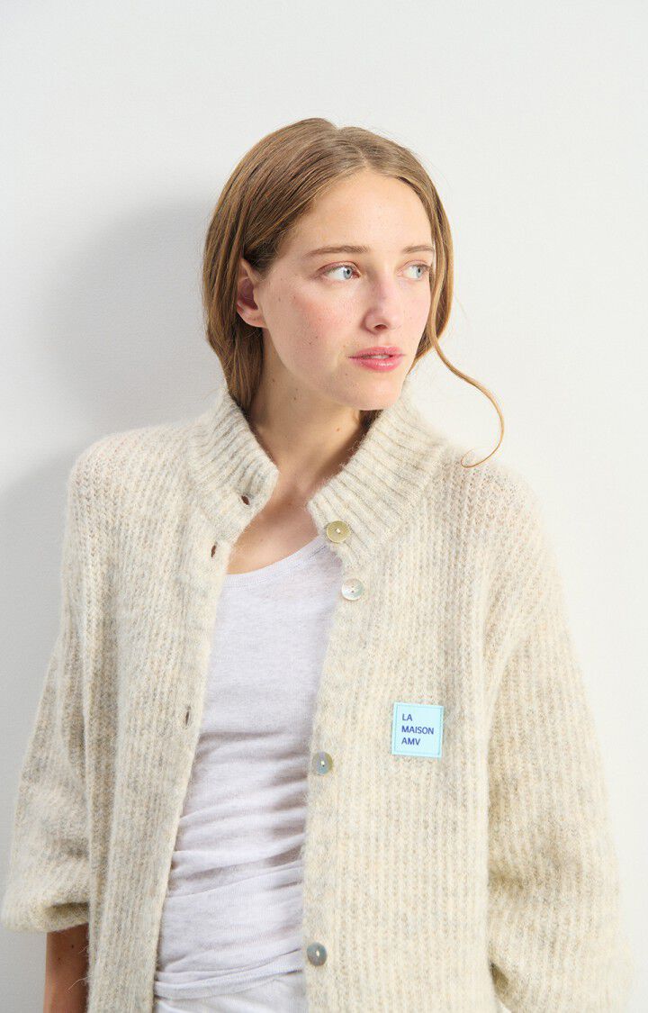 American Vintage Cardigan East- Melange Powder Snow