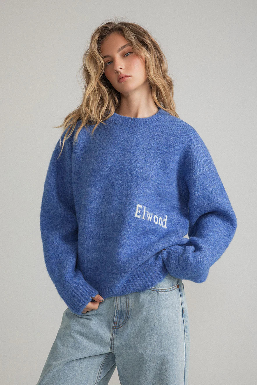 Elwood Clothing Knit Crewneck Sweater - True Blue