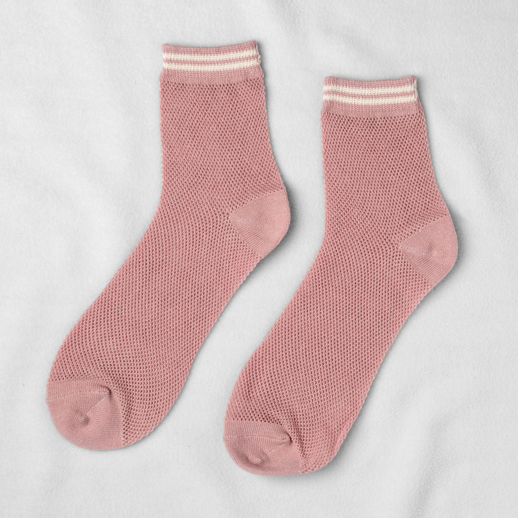 Unified MESH SNEAKER SOCKS- French Pink