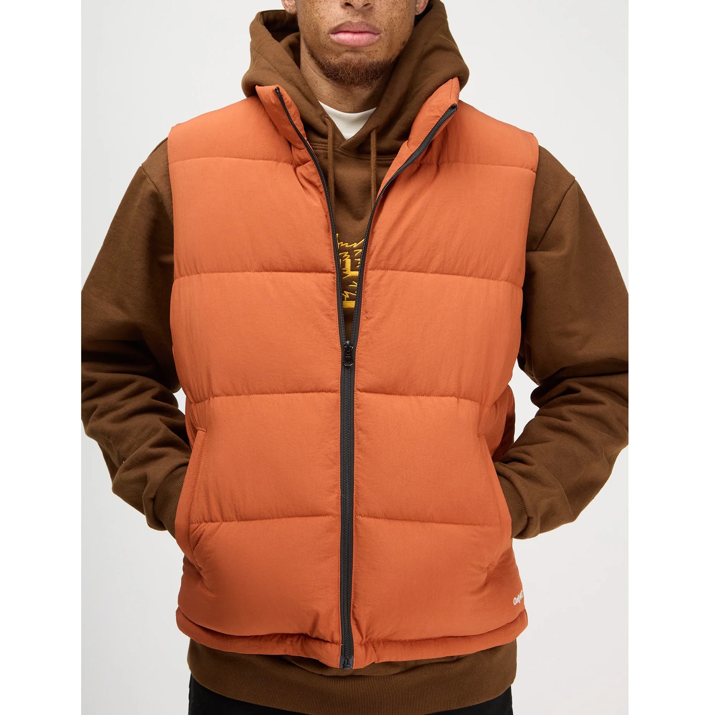 OnlyNY Mens Puffer Vest- Burnt Orange