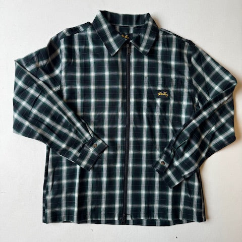 Stan Ray Zip Shirt- Green Check
