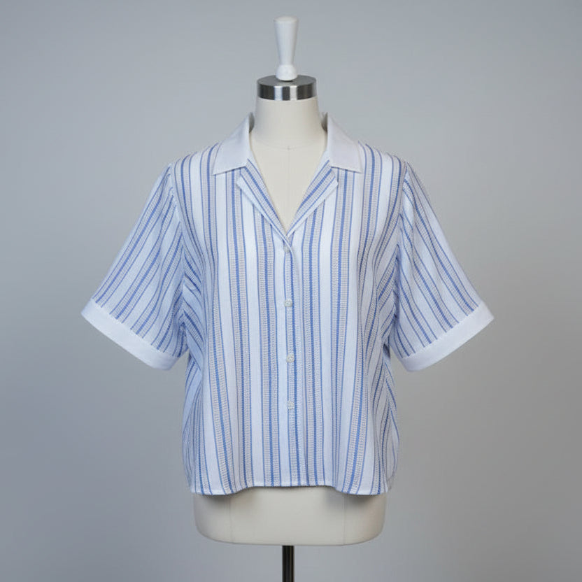 The Author The Audrey Shirt- Blue