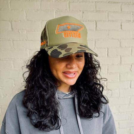 Citizen Orange Camo Trucker Hat