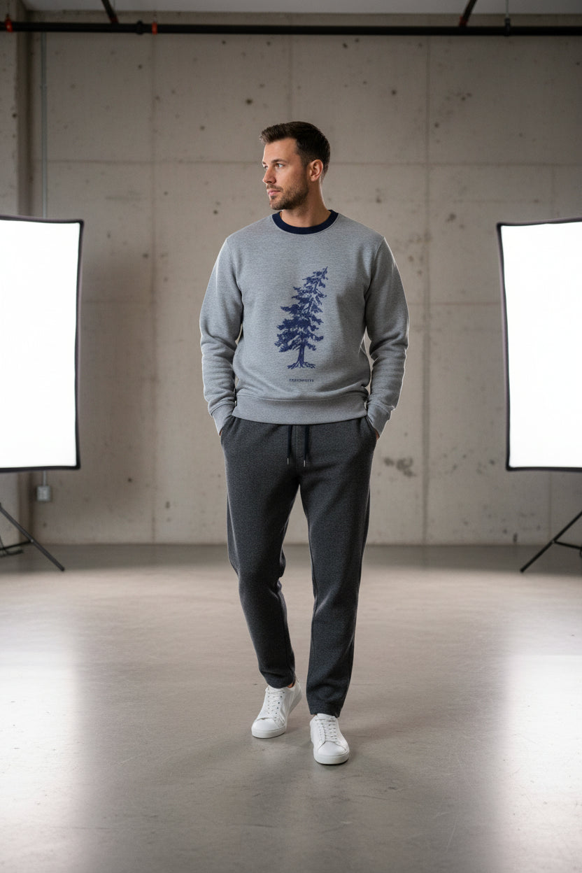 Presidents Crew Bicolor Print Cypress Sweatshirt