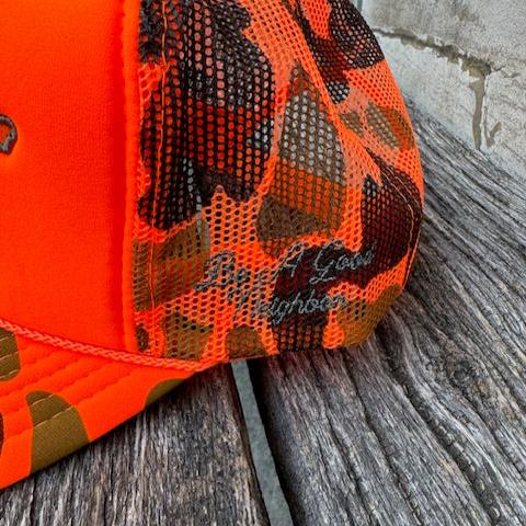 Citizen Orange Camo Trucker Hat