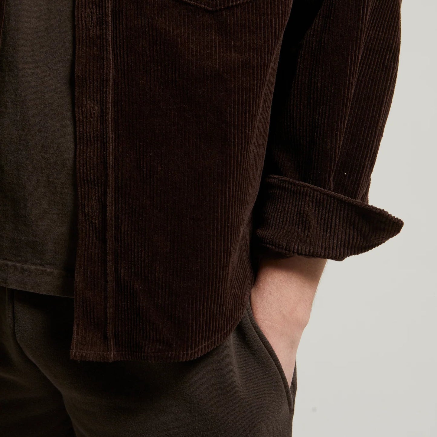 Asher Lorenzo Cord Shirt Chocolate