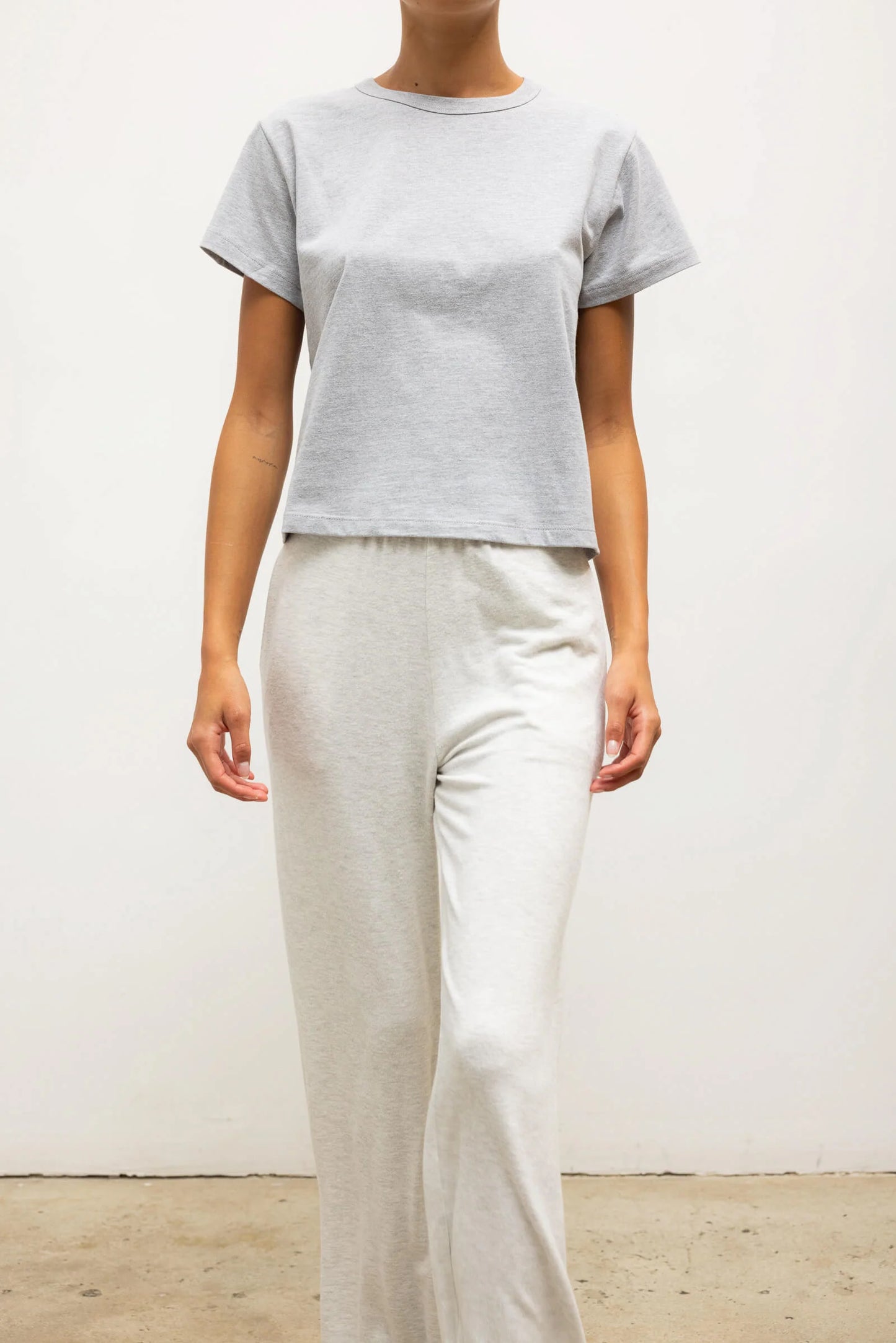LESET The Margo Tee- Heather Grey