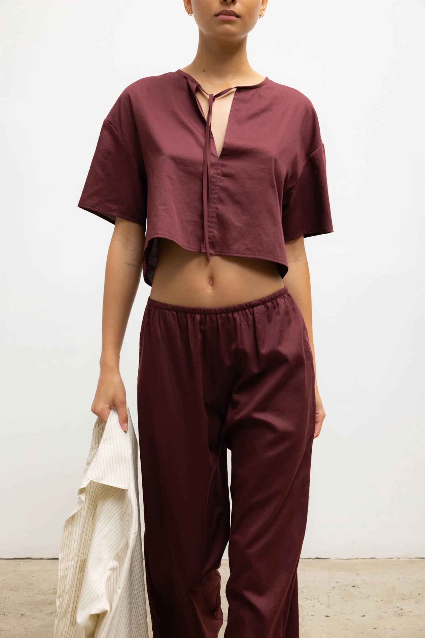 Leset Yoko Pocket Pant -Merlot