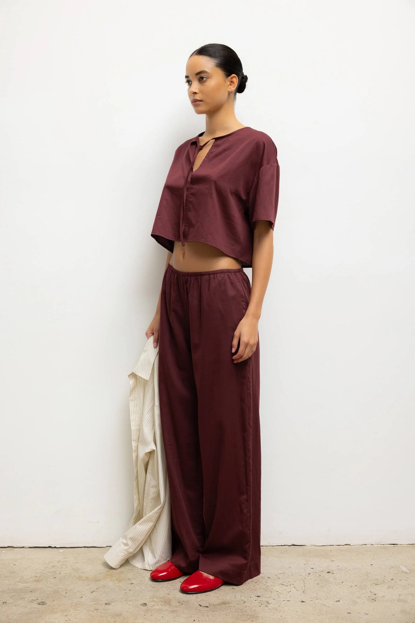 Leset Yoko Pocket Pant -Merlot