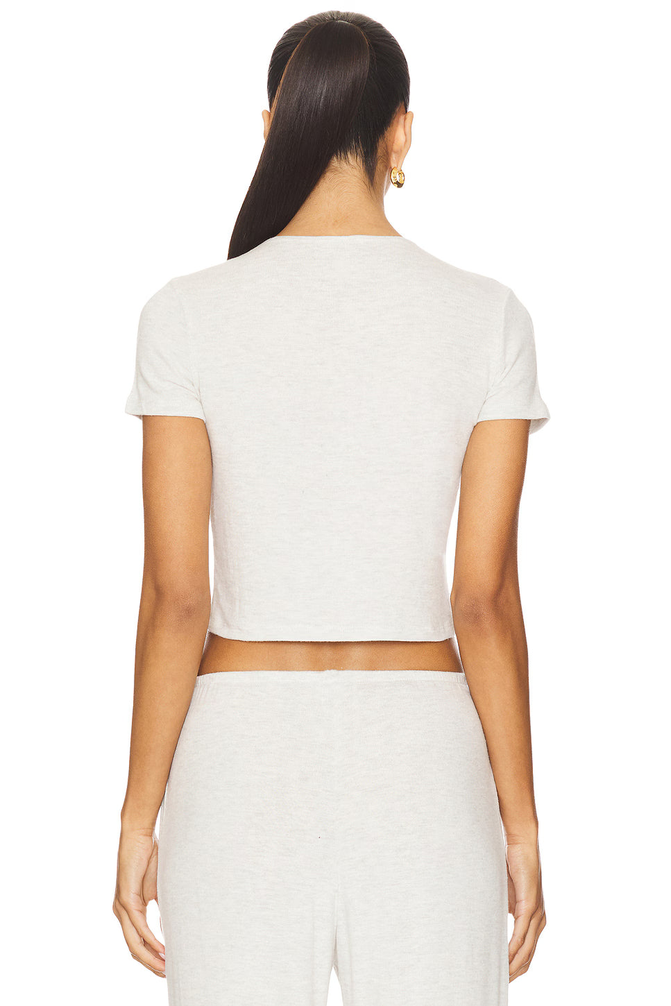 Leset Lauren Short Sleeve Cardigan -Cloud