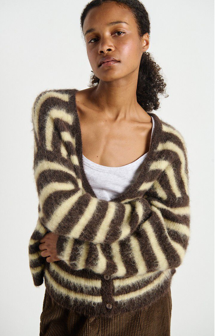 American Vintage Nenybay Cardigan- Stripped Soya Root