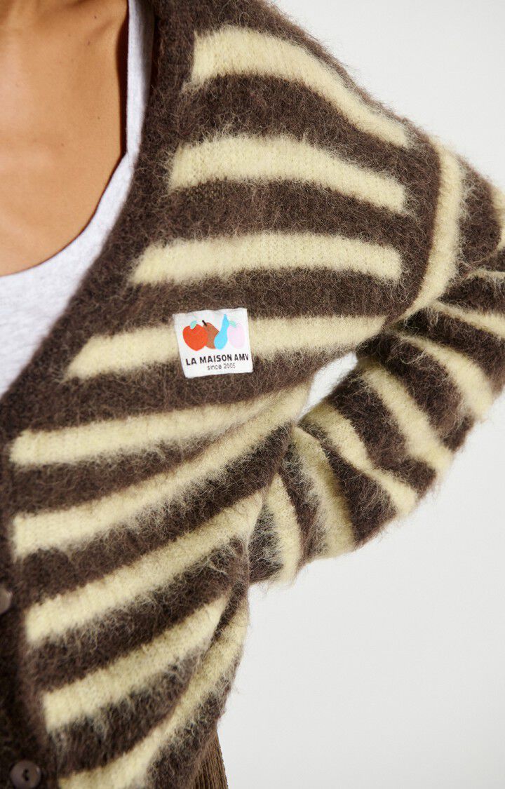 American Vintage Nenybay Cardigan- Stripped Soya Root
