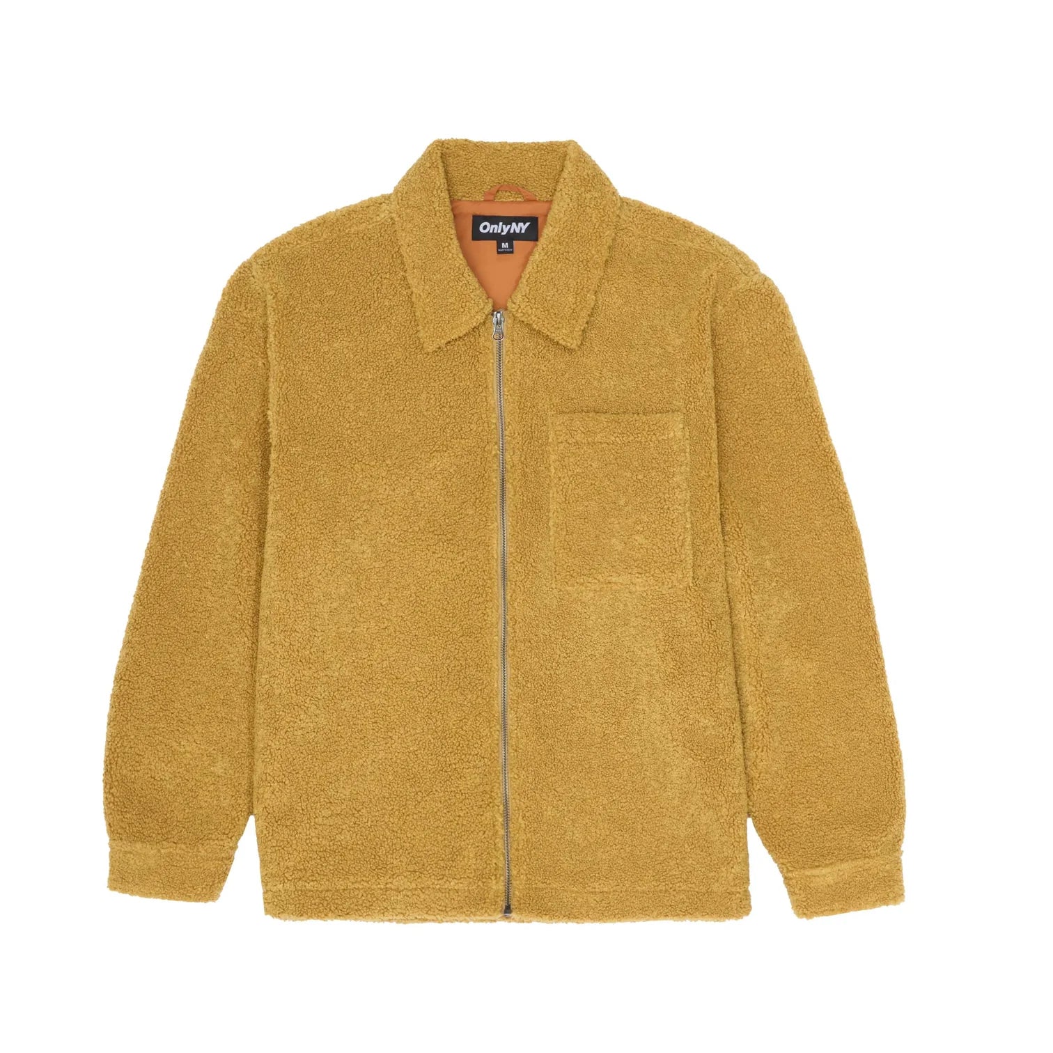 Onlyny Mens Fleece Shirt Jacket Mustard S