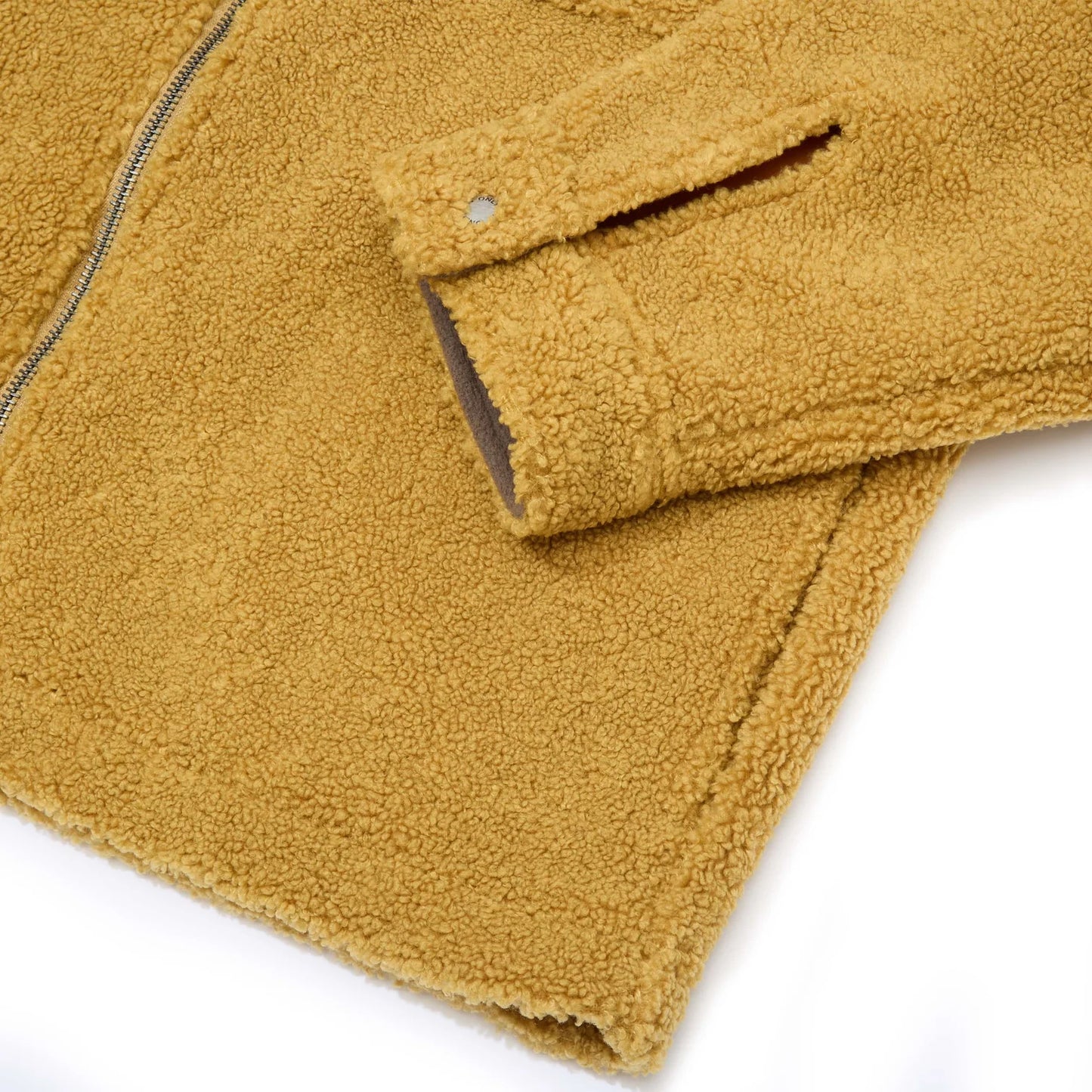 OnlyNY Mens Fleece Shirt Jacket- Mustard