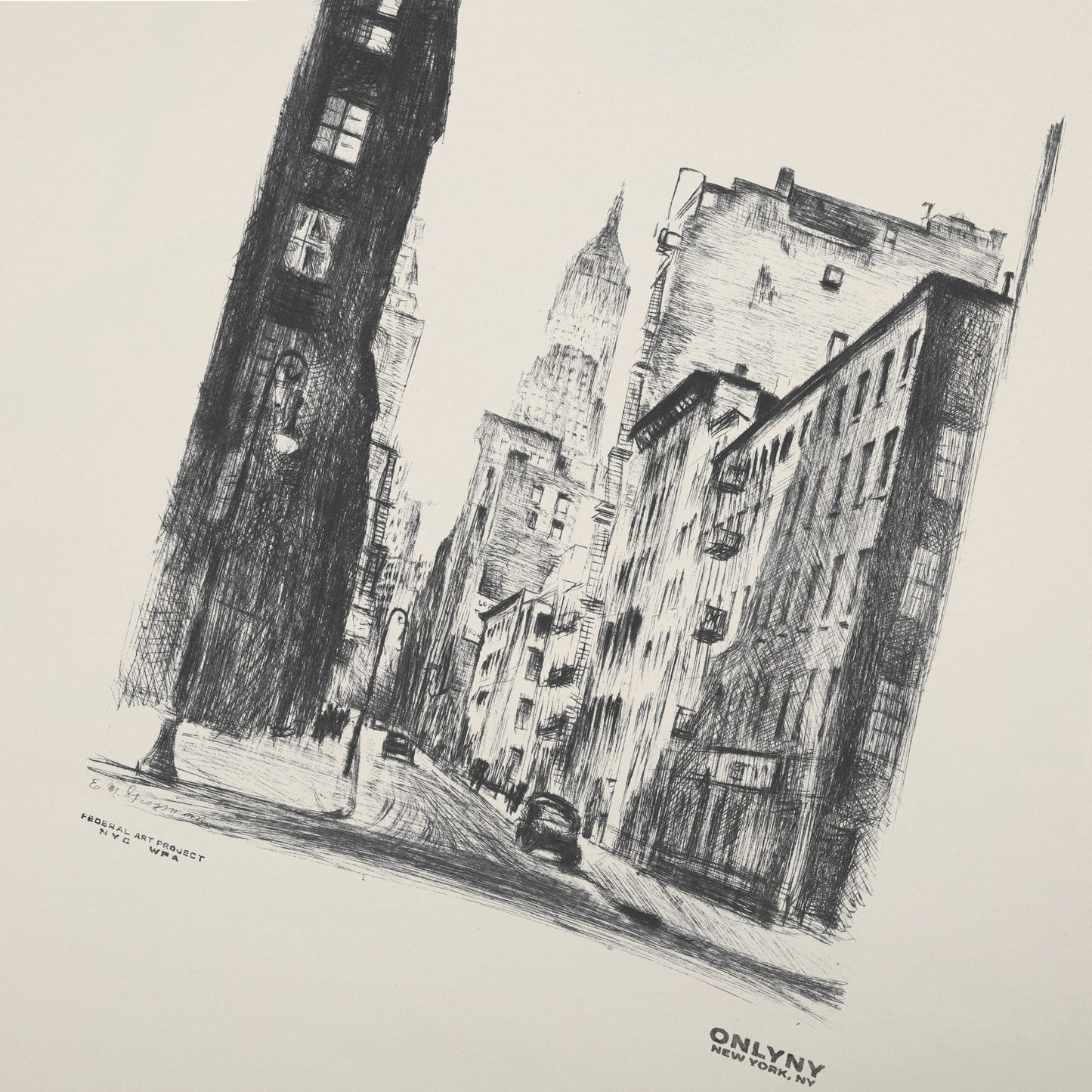 OnlyNY City Charcoal TShirt- Natural