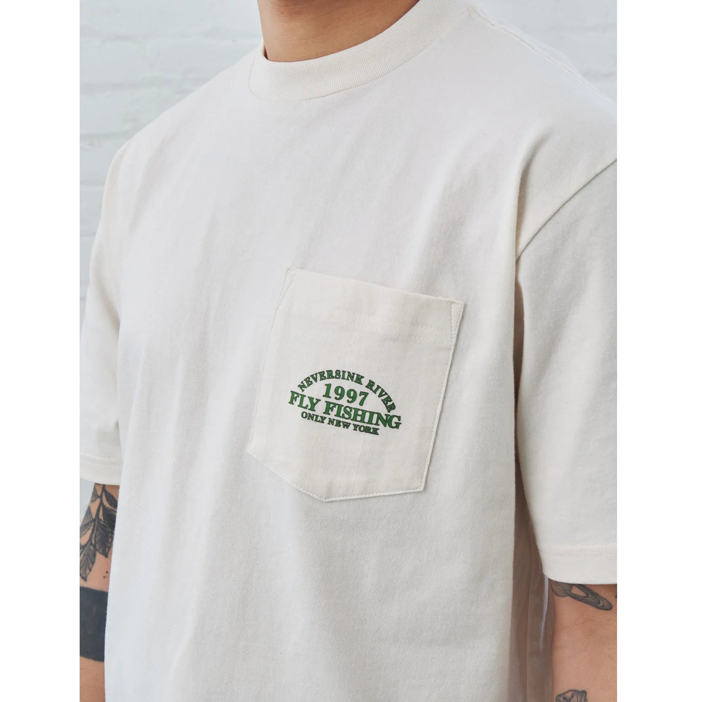 OnlyNY Neversink Trout pocket Tshirt - Natural