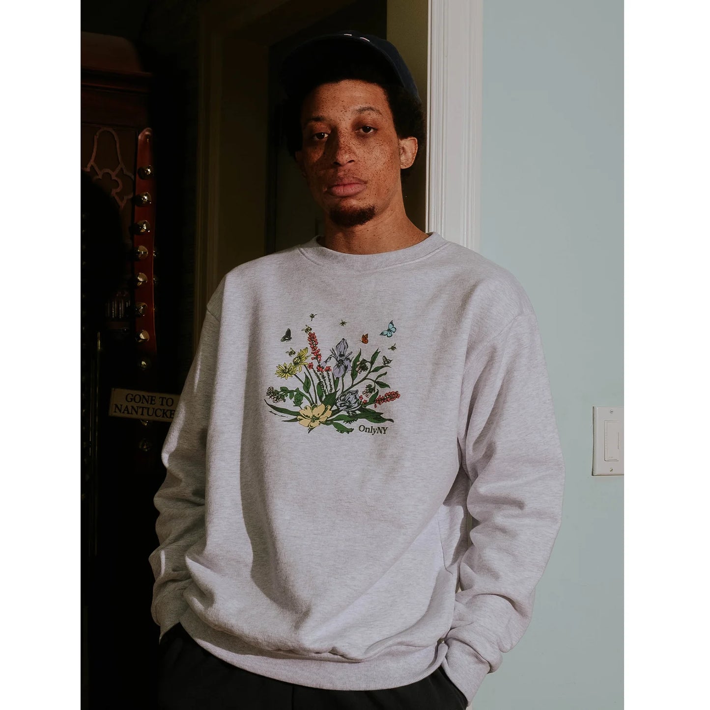 OnlyNY Pollinators Crewneck- Heather Grey