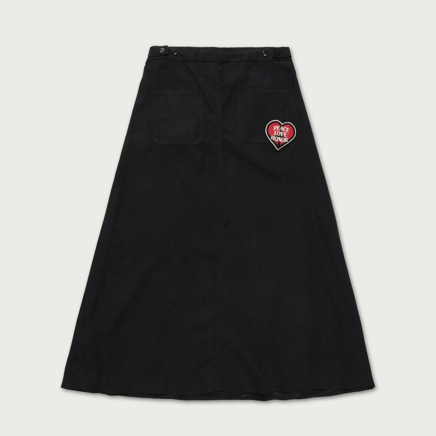 Honor The Gift Patch Work Skirt- Black