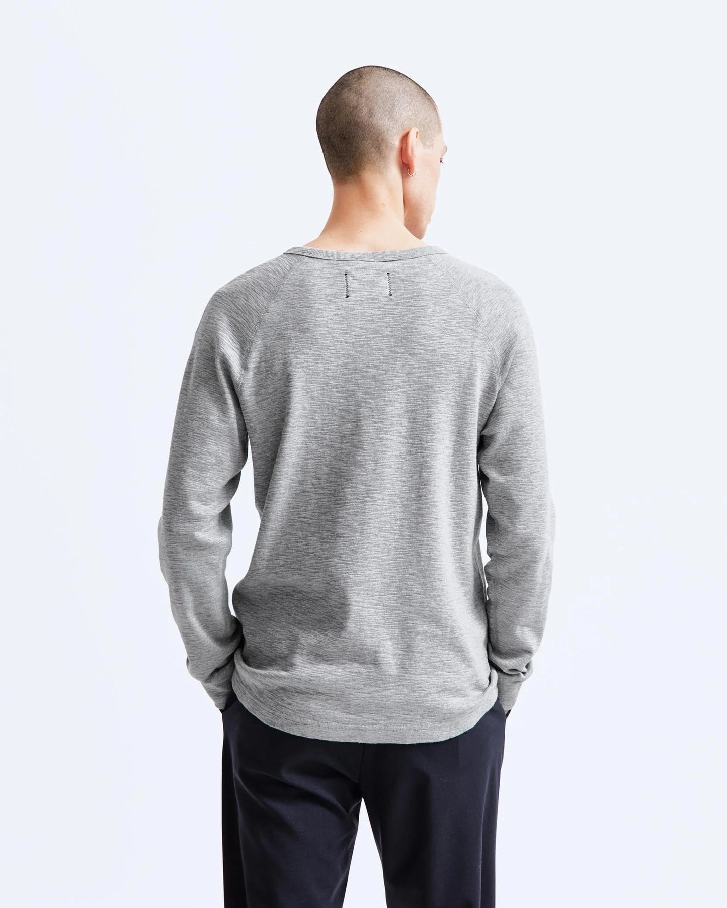 Reigning Champ Slub Long Sleeve -Heather Grey