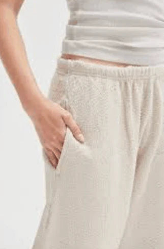 ASHER LA Agnes Boucle Sweatpant- Off White
