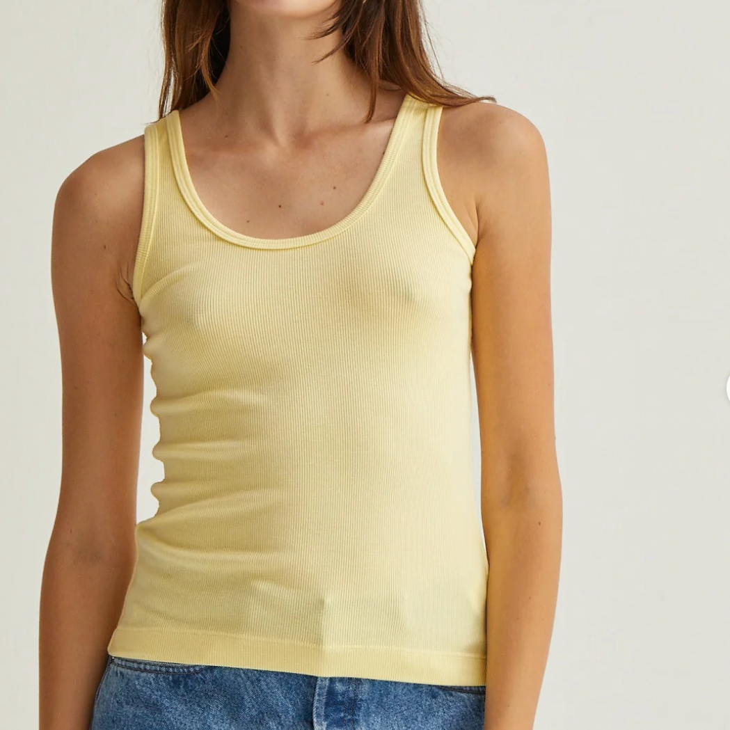 ASHER LA Mila Rib Tank- After Glow