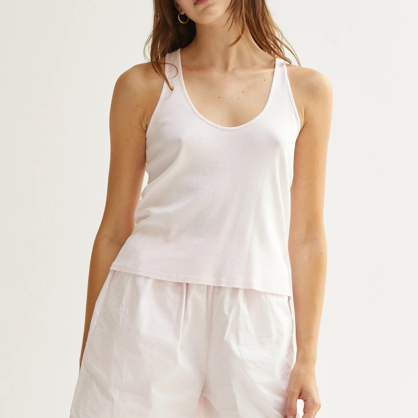 Asher LA Tina Scoop Tank- White