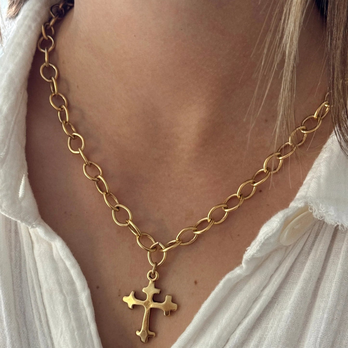 ALV Bold Cross Necklace