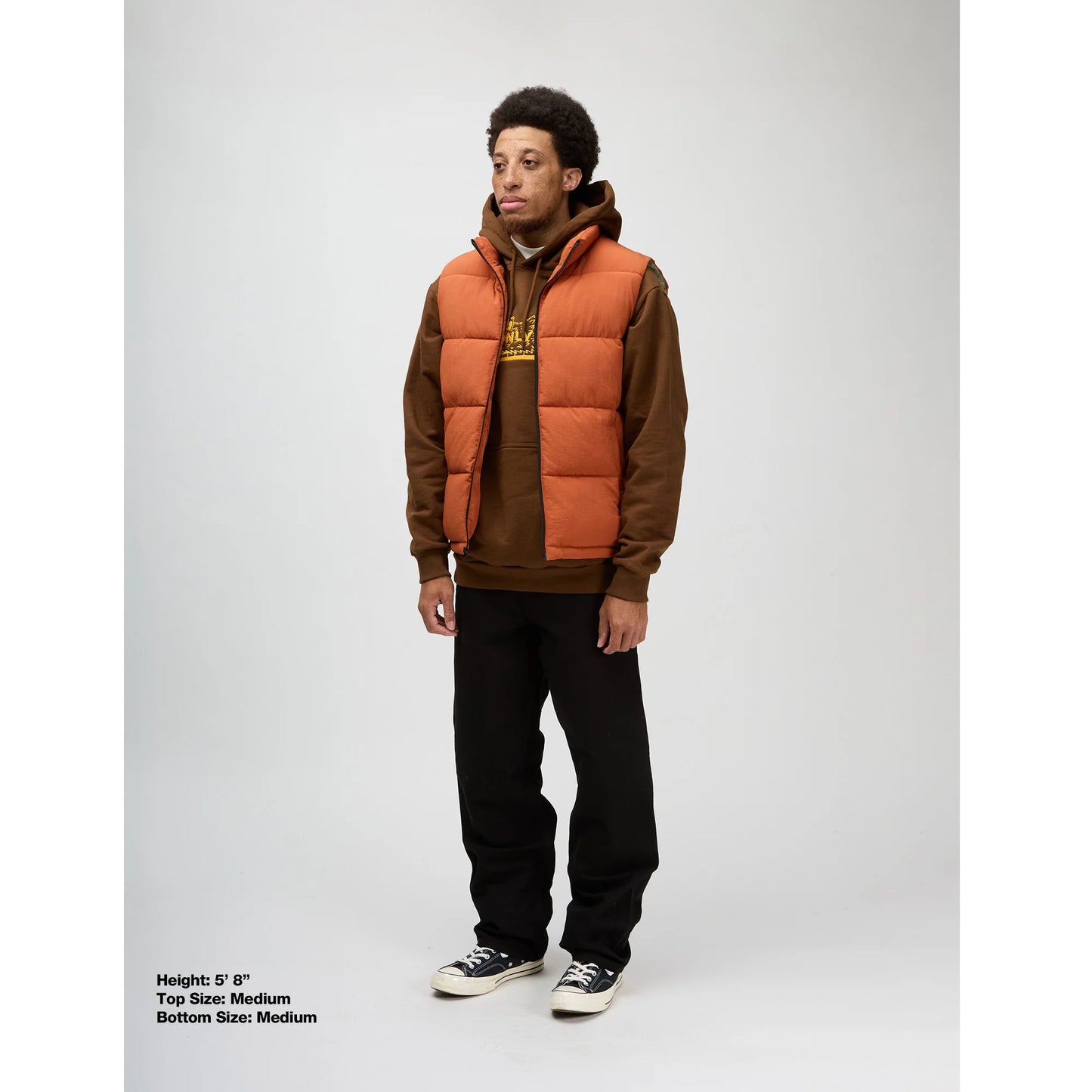 OnlyNY Mens Puffer Vest- Burnt Orange