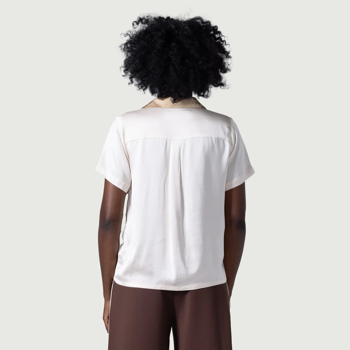 Honor The Gift Womens Notes Camp Shirt-Cream