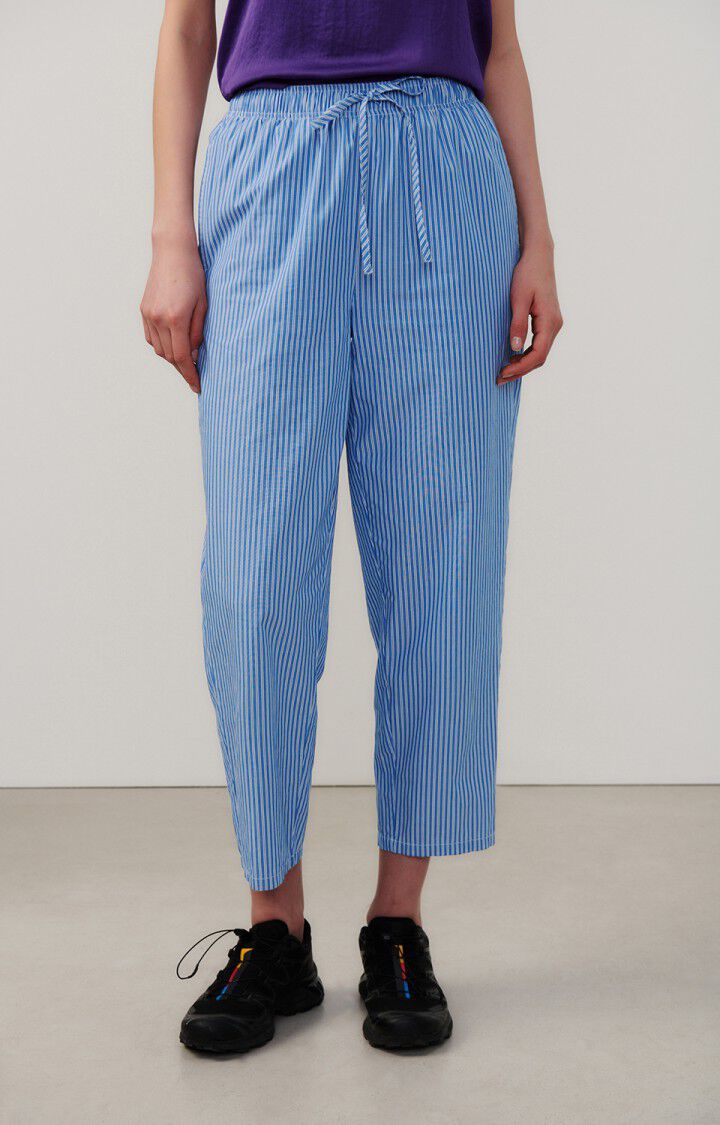 American Vintage  Trousers Zatybay- Aqua Stripes