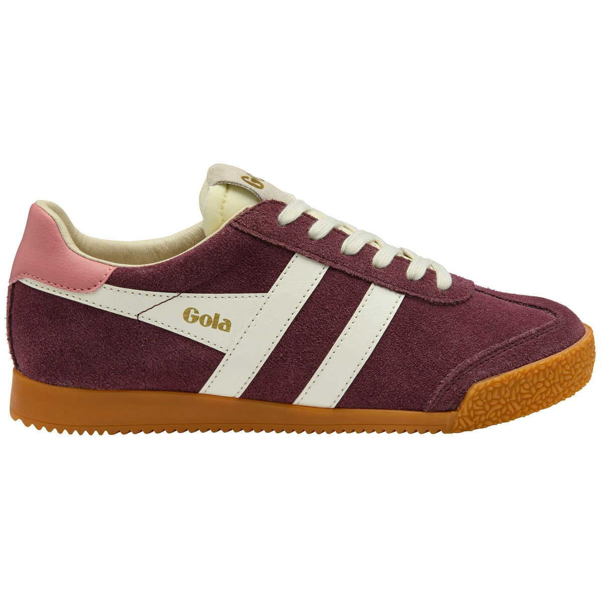 Gola Classics Women's Elan Sneakers -Windsor Wine/Off White/Coral Pink