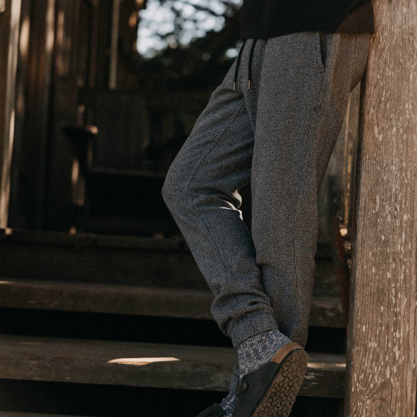 Taylor Stitch The Apres Pant - Navy Linen Tweed