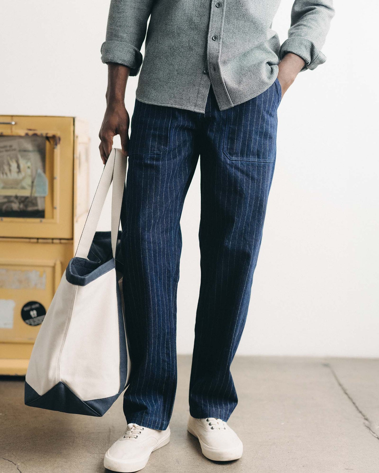 Taylor Stitch The Mariner Jean- Rinsed Indigo Dobby denim