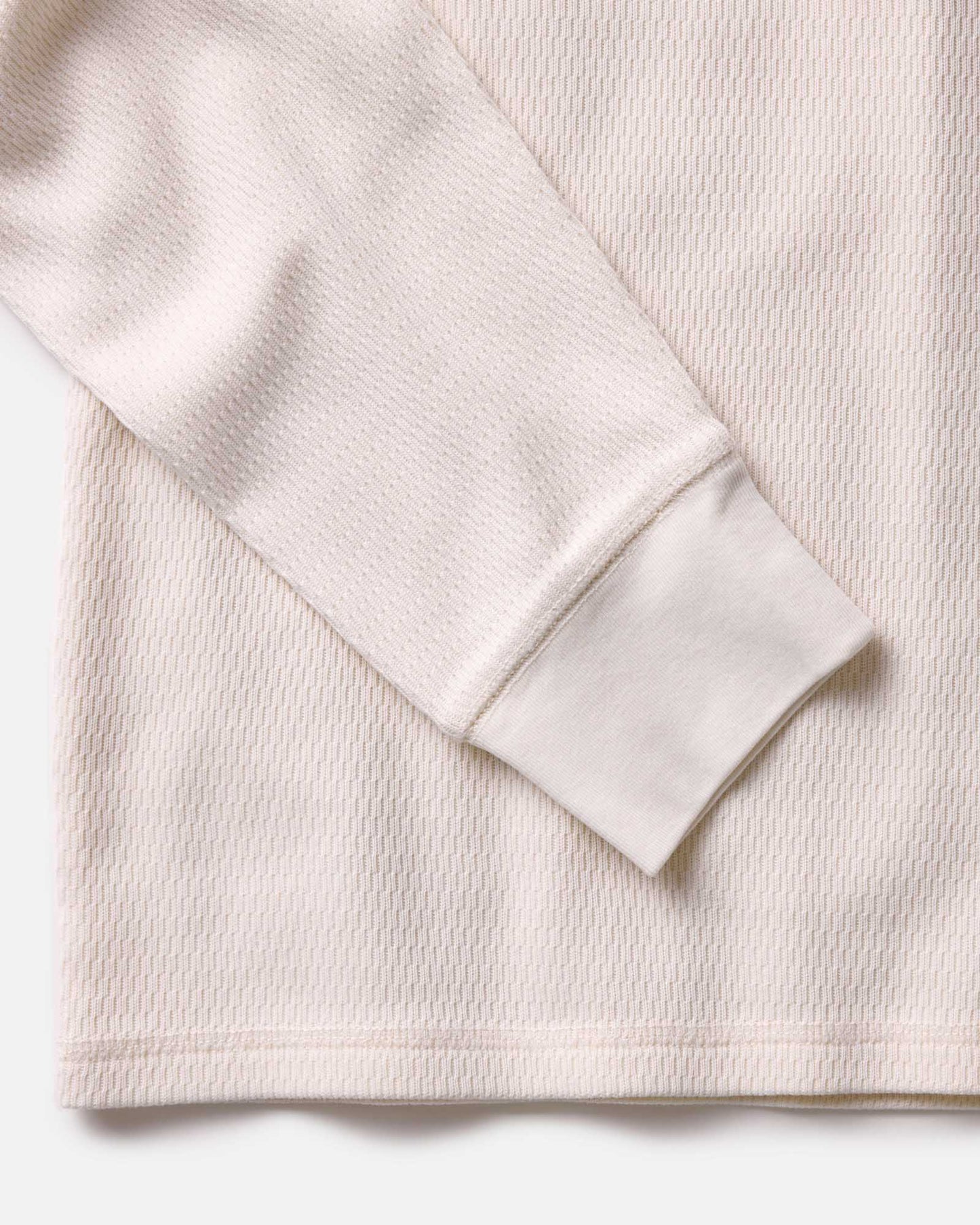 Taylor Stitch Organic L/S Cotton Crew- Vintage White Waffle
