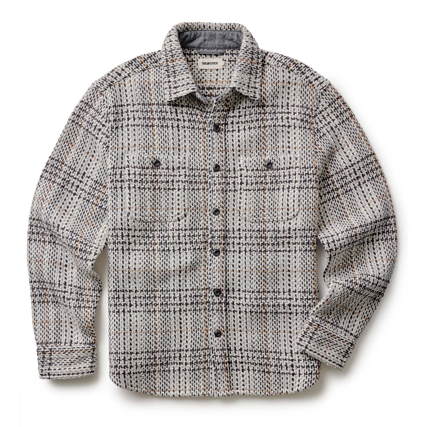 Taylor Stitch The Cutter Overshirt - Stone Plaid