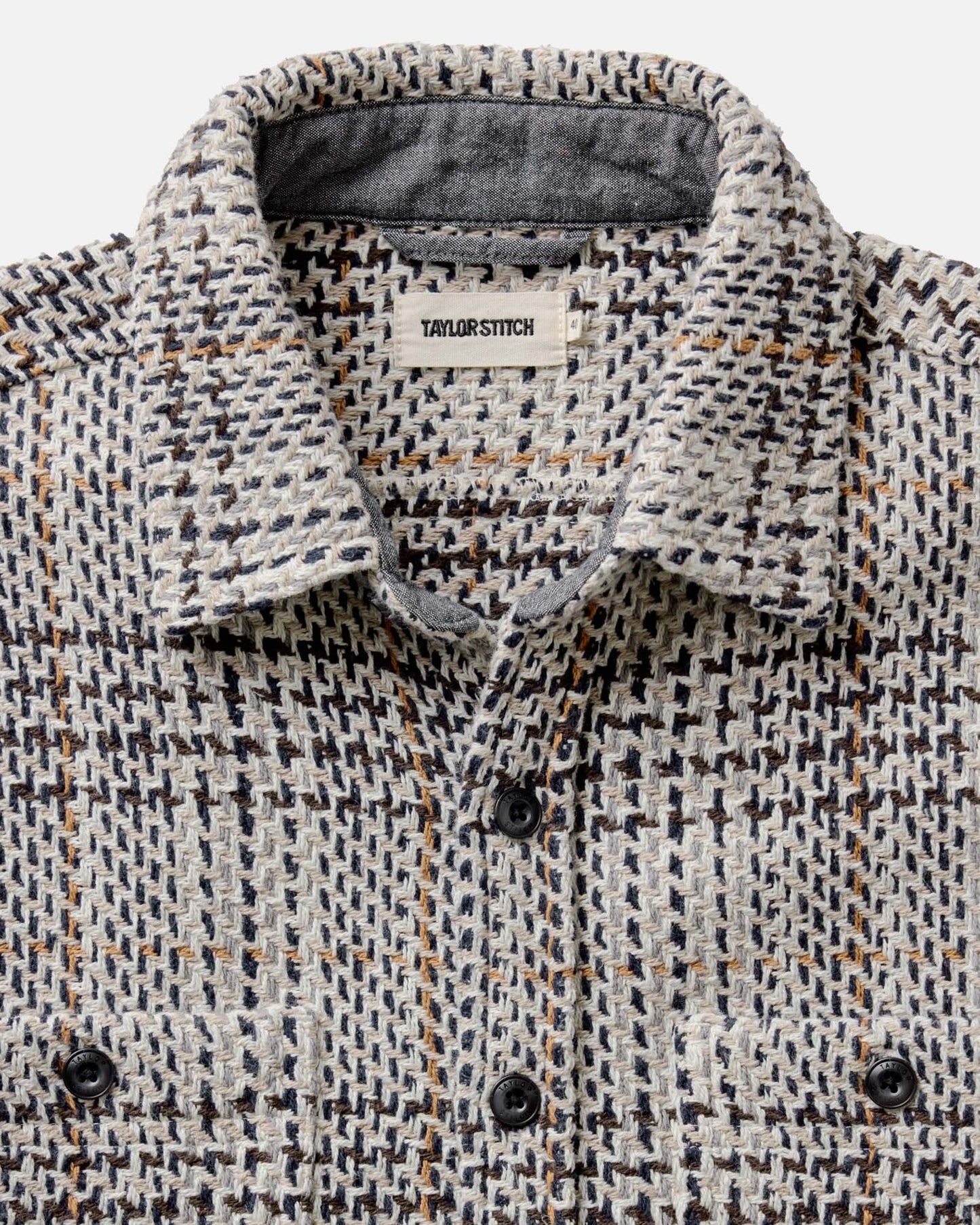 Taylor Stitch The Cutter Overshirt - Stone Plaid