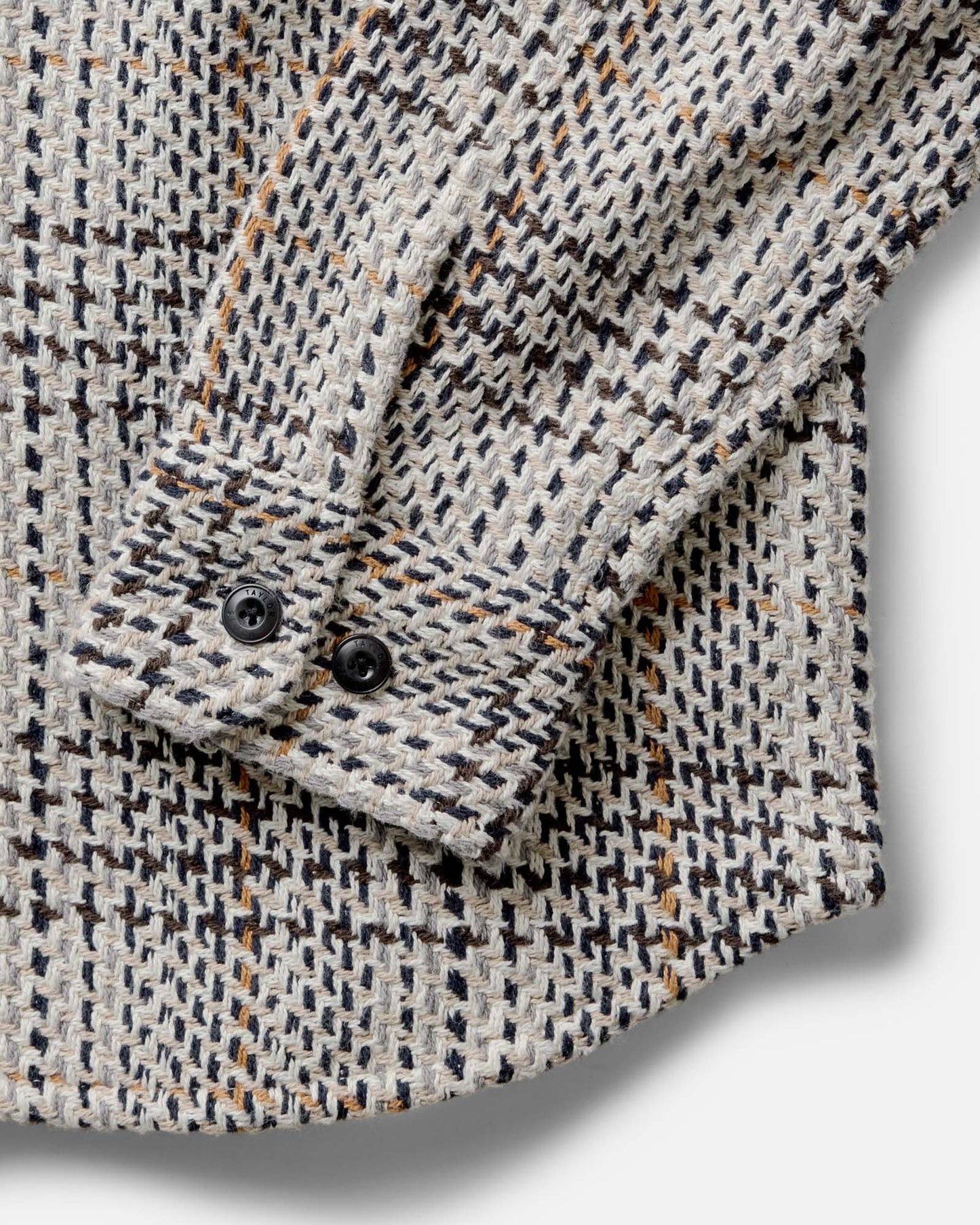 Taylor Stitch The Cutter Overshirt - Stone Plaid
