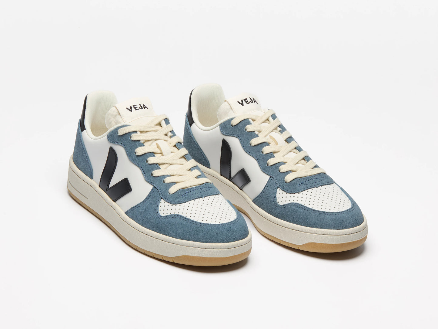 Veja Mens V10 Leather - White Black California