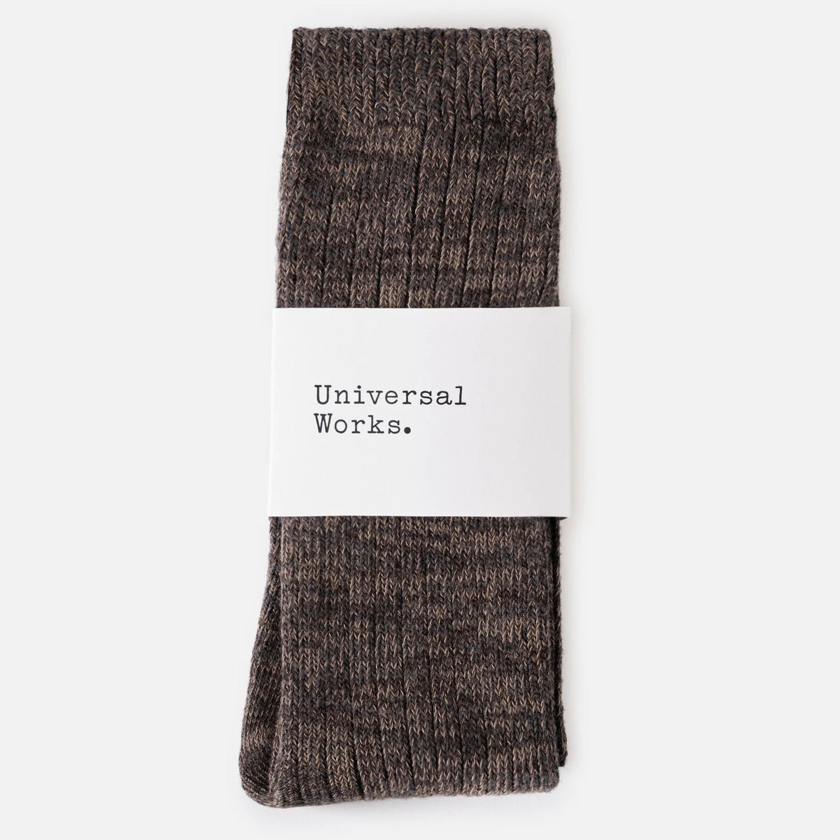 Universal Works Charcoal Slub Knit Slub Sock