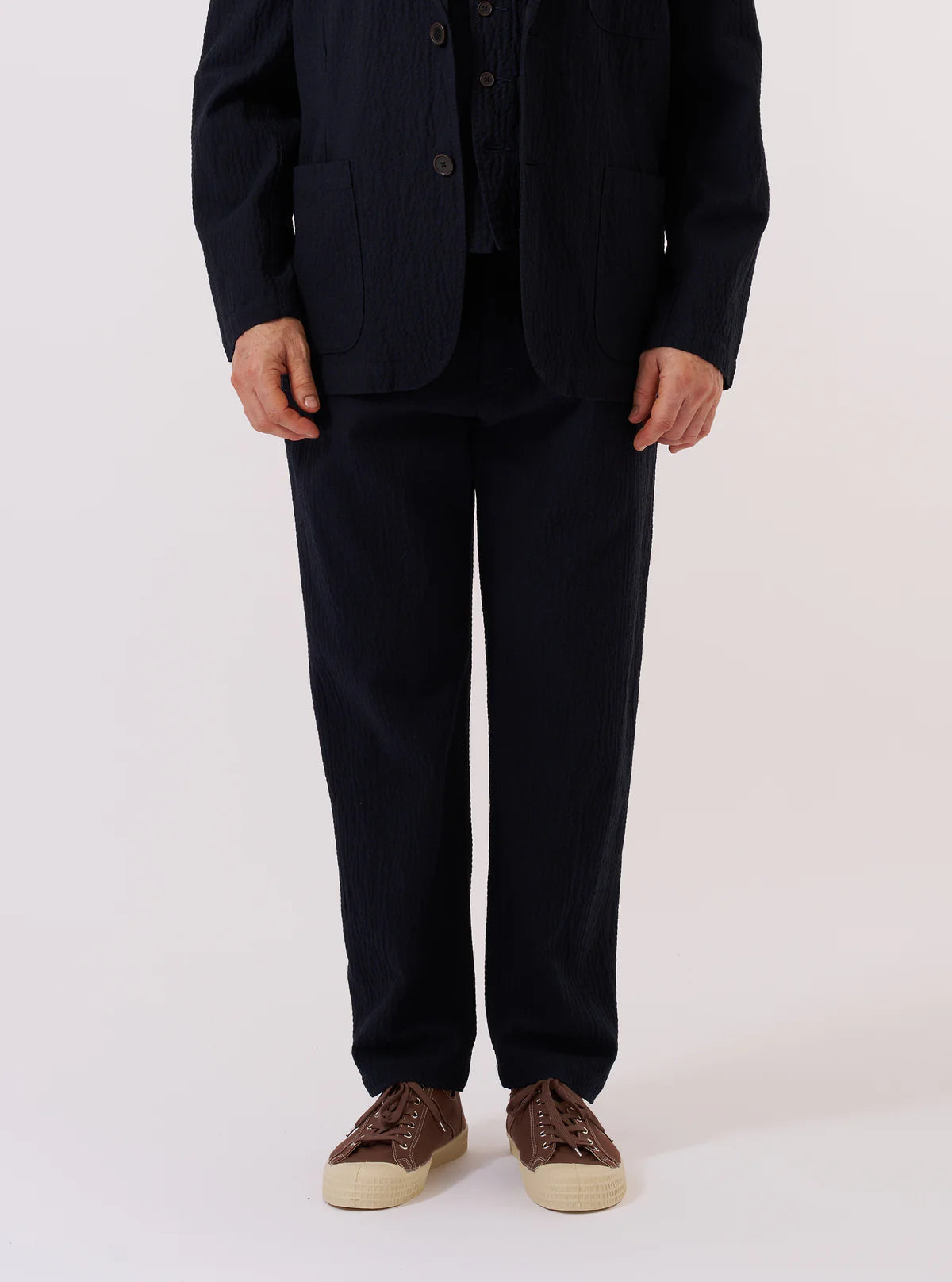 Universal Works Dark Navy Ospina Cotton Military Chino